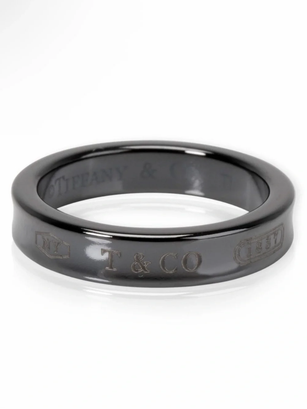 Tiffany & Co Gunmetal Ring Size 7